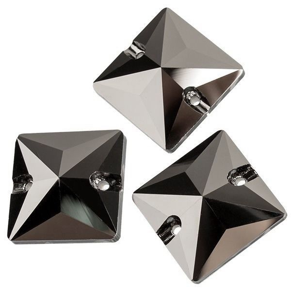 YHB 3687 16*16 mm Crystal Jet Metallic