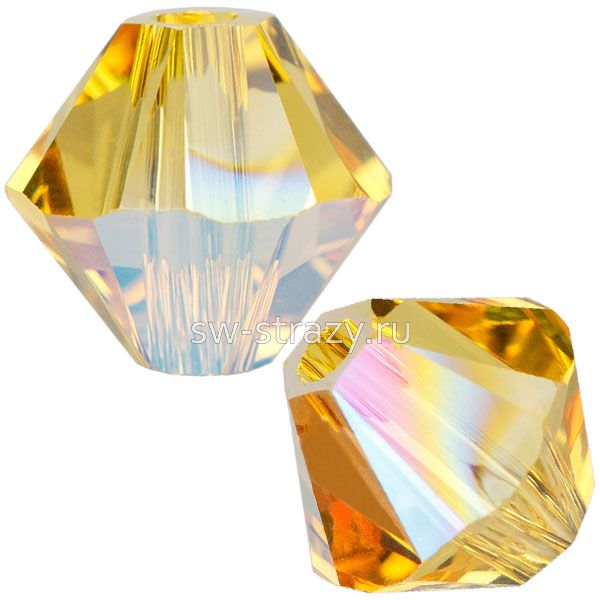 Бусины 5328 5 mm Light Topaz Shimmer